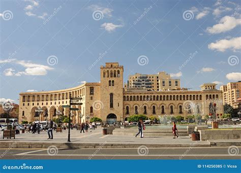 Republic Square in Yerevan editorial image. Image of city - 114250385