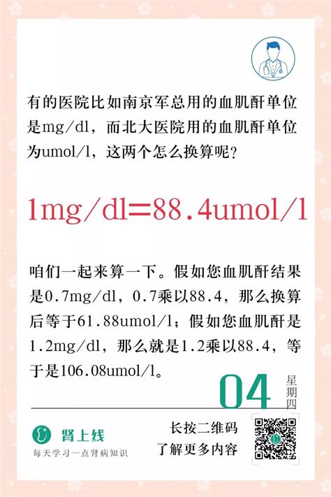 血肌酐mg/dl怎么换算成umol/l？|血肌酐|换算|mg_新浪新闻