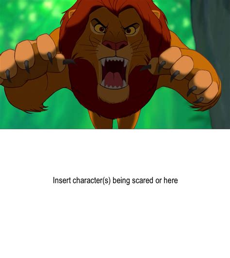 Simba Scaring Blank Meme by DarkMoonAnimation on DeviantArt