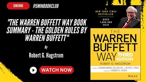 The Warren Buffett Way || Book Summary || The Golden Rule || Warren ...