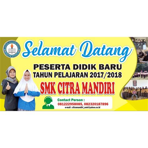 Jual Spanduk Selamat Datang Siswa Baru | Spanduk Selamat Datang Peserta Didik Baru TK/SD/SMP/SMK ...