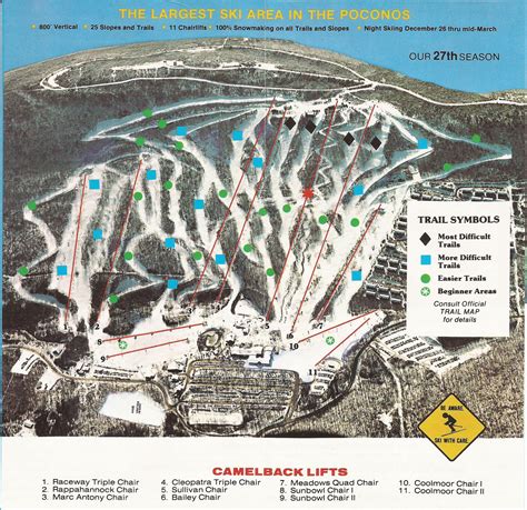 Camelback Ski Trail Map