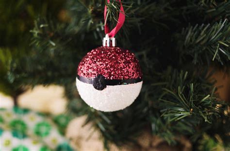 Glittery Pokemon DIY Ornament | AllFreeChristmasCrafts.com