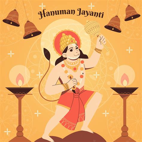 Free Vector | Hand drawn hanuman jayanti illustration