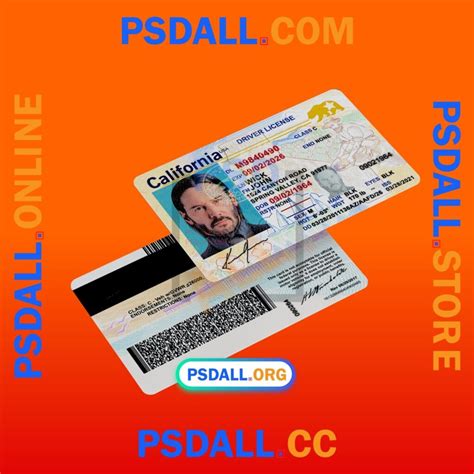 California Driver License PSD Template V5 - psdall.org