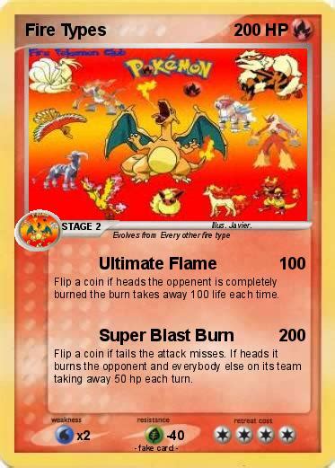 Pokémon Fire Types - Ultimate Flame - My Pokemon Card