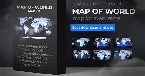 Map of World with Countries - Animated Map, Video Templates - Envato ...