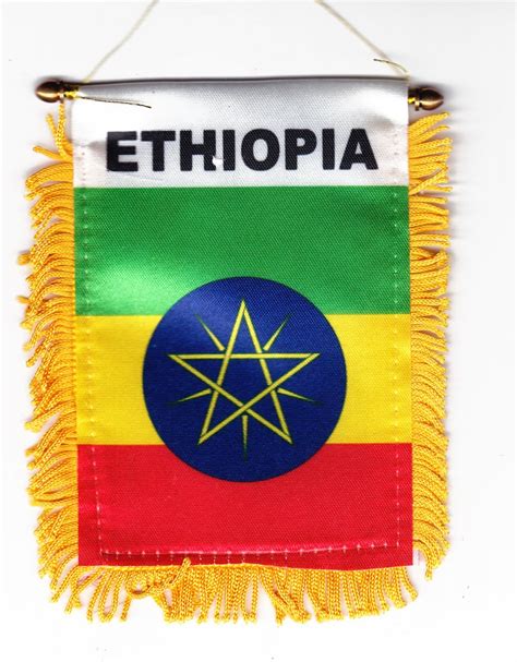 Buy Ethiopia Window Hanging Flag (Star) | Flagline