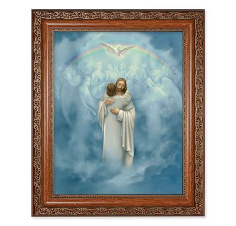 Christ Welcoming Home Mahogany Finished Framed Art - Buy Religious ...