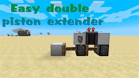 Minecraft Tutorial - Easy double piston extender with Observerblock 1. ...