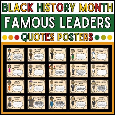 Black History Month Icons Biography & Quotes Posters Bundle 30% OFF | Made By Teachers