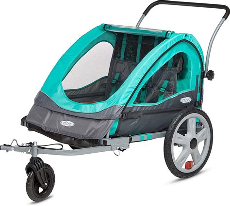 Instep Quick-N-EZ Double Tow Behind Bike Trailer Converts to Stroller/Jogger