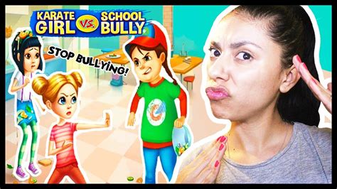 FIGHTING OUR SCHOOL BULLY! - KARATE GIRL vs. SCHOOL BULLY - Based on ...