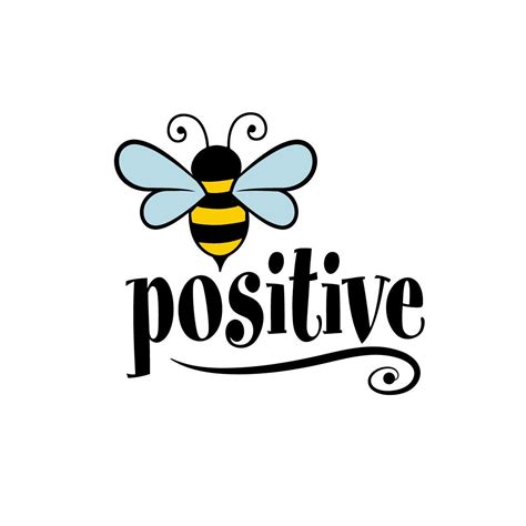 SVG Clipart Bee Positive Cutting Machine Art Instant - Etsy UK