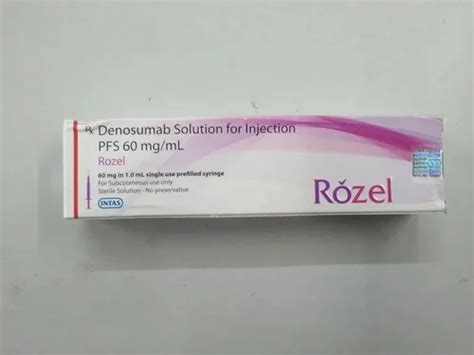 Rozel Injection Denosumab 60 Mg, Intas Pharmaceuticals, Packaging Type ...