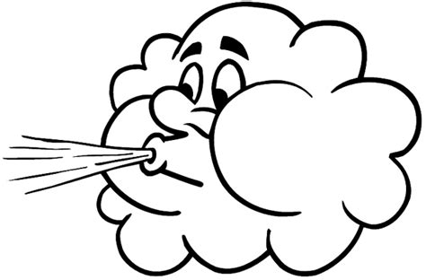 Adding Some Whimsy to Your Weather with Cartoon Clouds Blowing Wind