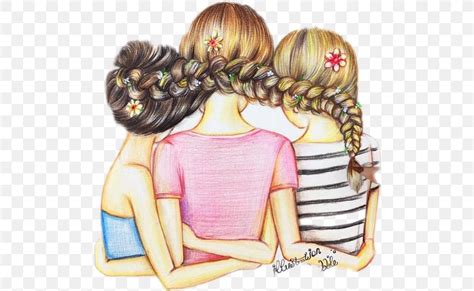 Best Friends Forever Drawing Friendship Image Illustration, PNG ...