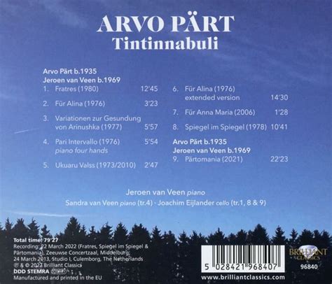 Arvo Pärt: Klavierwerke "Tintinnabuli" (CD) – jpc