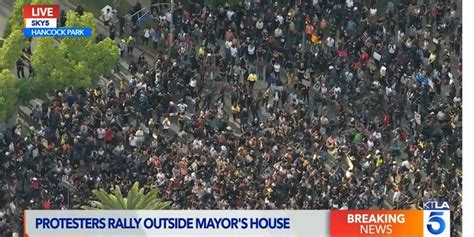 Thousands Protest Outside Los Angeles Mayor's House - Business Insider