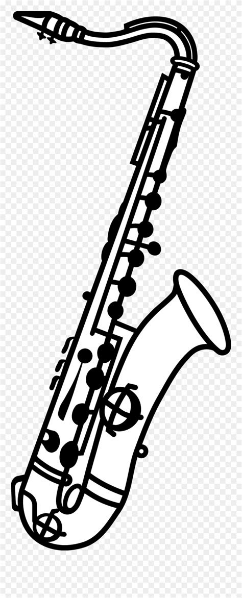 Clarinet Black And White Coloring Pages