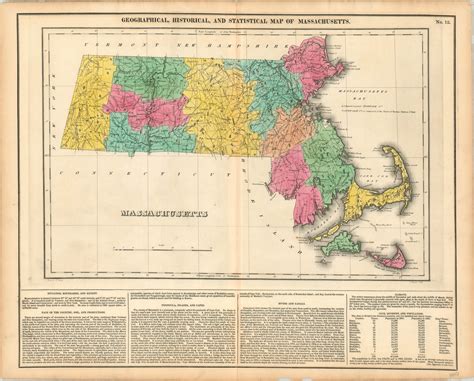 Geographical, Statistical, and Historical Map of Massachusetts - Curtis ...