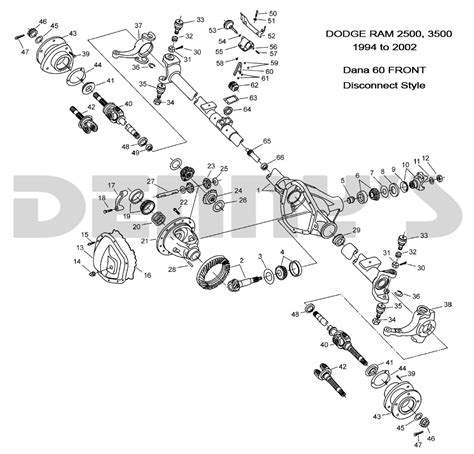 dodge ram 1500 4x4 front axle assembly - darrel-parlato