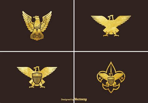 Free Golden Eagle Vector Set 125315 Vector Art at Vecteezy