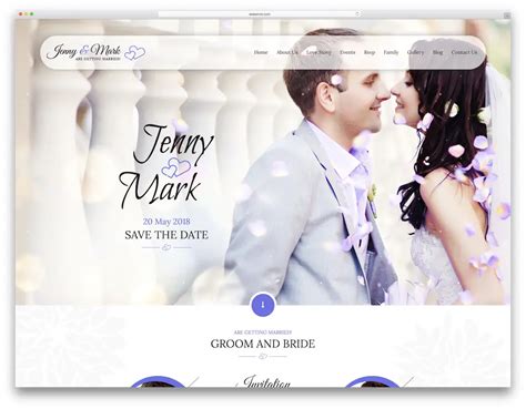 16 beaux modèles de sites Web pour mariages HTML 2019 | Webypress