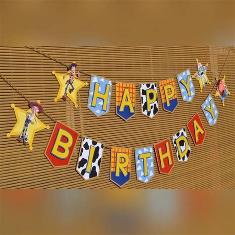 Toy Story Birthday Banner Toy Story Bannerwoody Banner - Etsy | Cumpleaños de toy story ...