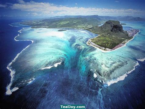 On the island of Mauritius, this sudden dip in ocean depth creates the ...