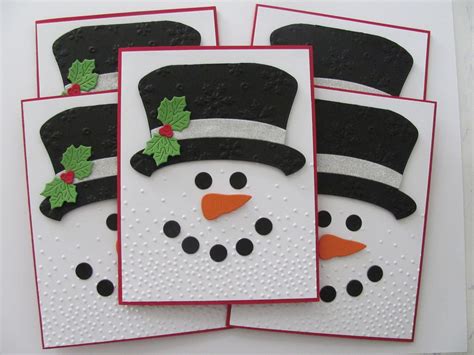 Christmas Cards, Snowman Cards, Snowman Card Set, Greeting Cards, Handmade Christmas Cards ...