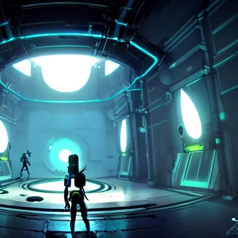 aperture science test chamber, portal 2 game, by greg | Stable Diffusion