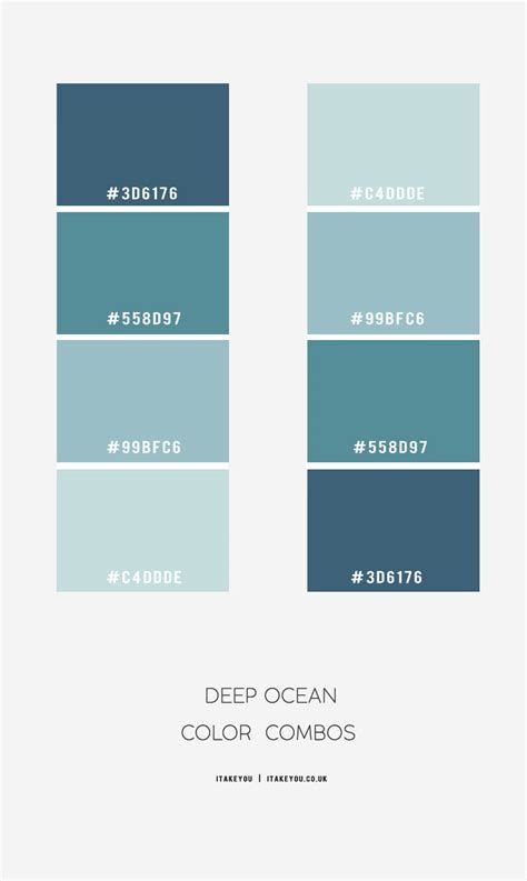 Deep Ocean Color Combos - Ocean Blue Color Schemes