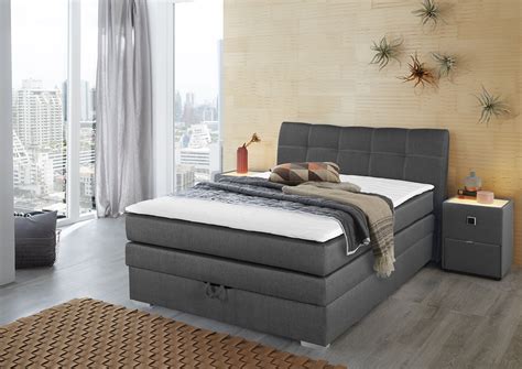 Amelie Boxspringbett 140x200 cm mit intergriertem Bettkasten Braun