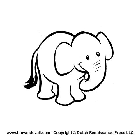 Baby Elephant Clipart Black And White | Amazing Wallpapers