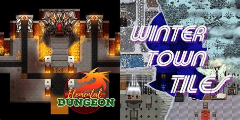 New Releases: KR Elemental Dungeon Tileset - Fire Water Earth Wind ...