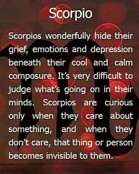 Scorpios hide their emotions | Scorpio Quotes