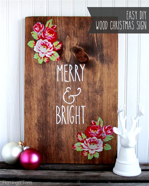 DIY Merry and Bright Christmas Sign