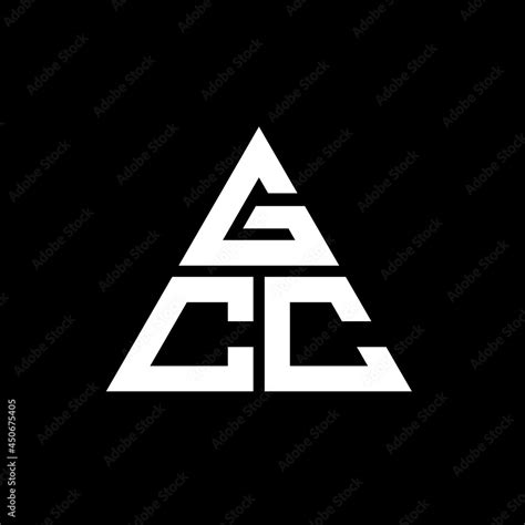 GCC triangle letter logo design with triangle shape. GCC triangle logo design monogram. GCC ...