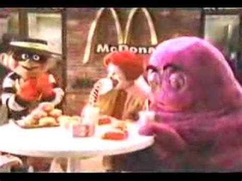 1984 Mcdonalds Grimace Commercial - YouTube