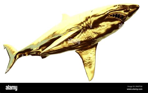 Golden shark, illustration Stock Photo - Alamy