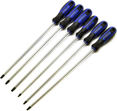 Torx Star Extra Long Screwdrivers T10 - T30 Total Length 260mm 6pc Set: Amazon.co.uk: DIY & Tools