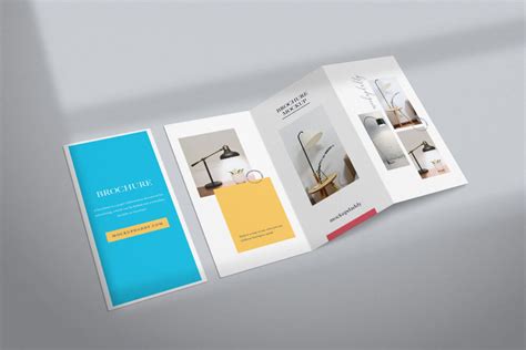 3 Folds DL Brochure Mockup - Graphic For Free