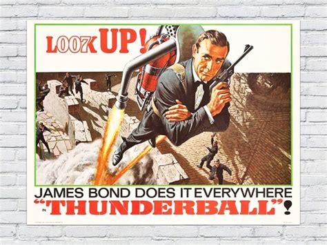 Thunderball 1965 Movie Poster Sean Connery James Bond 007 | Etsy