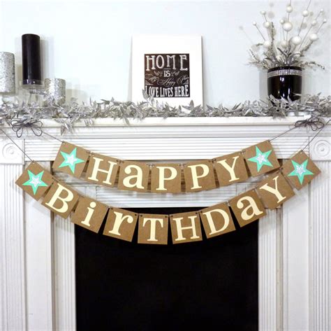 Happy Birthday / Birthday Party Banner / Sign / Happy Birthday - Etsy