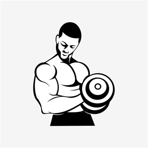 Bodybuilding Poses Clipart PNG Images, Physical Fitness Sport Gym Logo Bodybuilder With Big ...