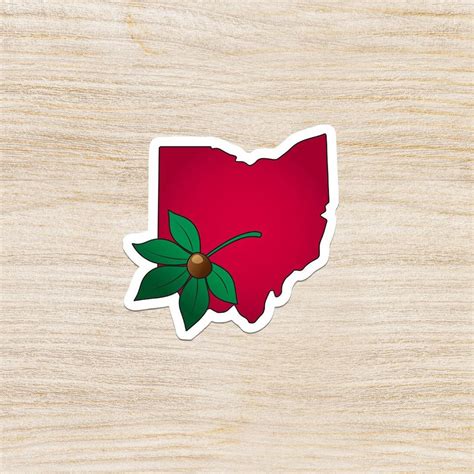 Buckeye Leaf Sticker Vinyl Sticker, Laptop Stickers, Water Bottle ...