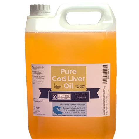 Buy 5 Litres Cod Liver Oil Liquid - Veterinary Feed Animal Grade Fish ...