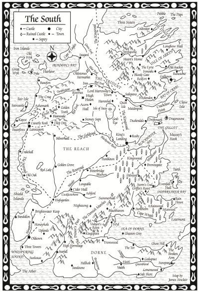 A Feast for Crows-Map of the South - A Wiki of Ice and Fire | A feast ...