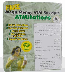 Fake Atm Receipts - $3.95 : FunSlurp.com, Unique Gifts and Fun Products by FunSlurp